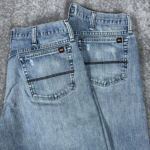 2 - Wrangler 20X Jeans Men's 34x32 Blue Denim Straight Leg‎ Western *Flaws*